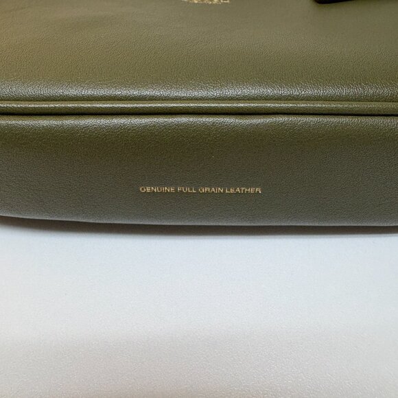 Coach Plaza Mini 18 Natural Grain Leather Shoulder Bag - Olive Green - Picture 4 of 7